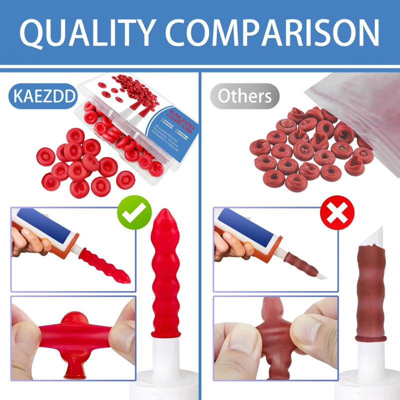 KAEZDD 40 Pcs Caulk Caps, Reusable Saving Cap, Caulking Tool Accessory, Caulk Sealer Saver for Open Caulking Tube Sealing and Preserving, with Storage Box for Easy Storage - Image 3